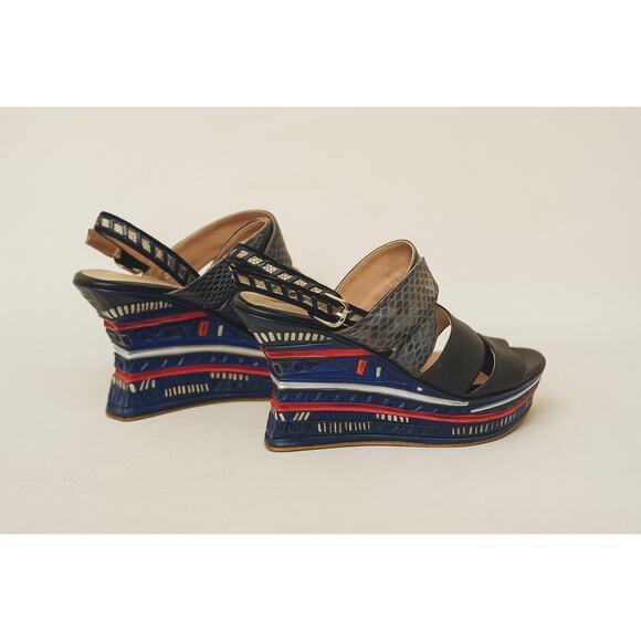 Opening Ceremony Multi Colored Wedge Sandals - Picture 4 of 10